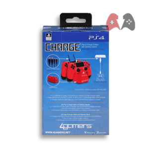 4Gamers Dual Controller Stand with Twin USB Charging Cables - Image 3