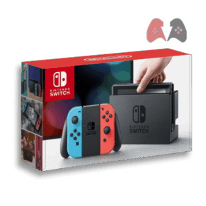 Nintendo Switch with Neon Blue and Neon Red Joy-Con - Image 1