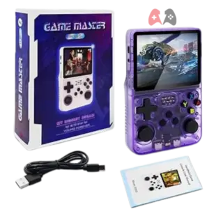 R36S Handheld Retro Game Console, 20000+ Classic Games Retro Video, Black (64GB)